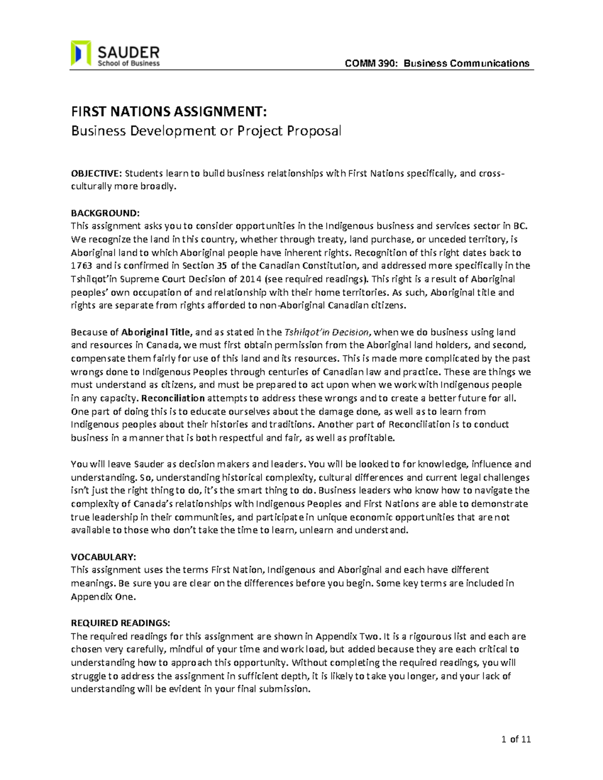 First Nations Assignment revised 2023 Sec 201 and 202 - FIRST NATIONS ...