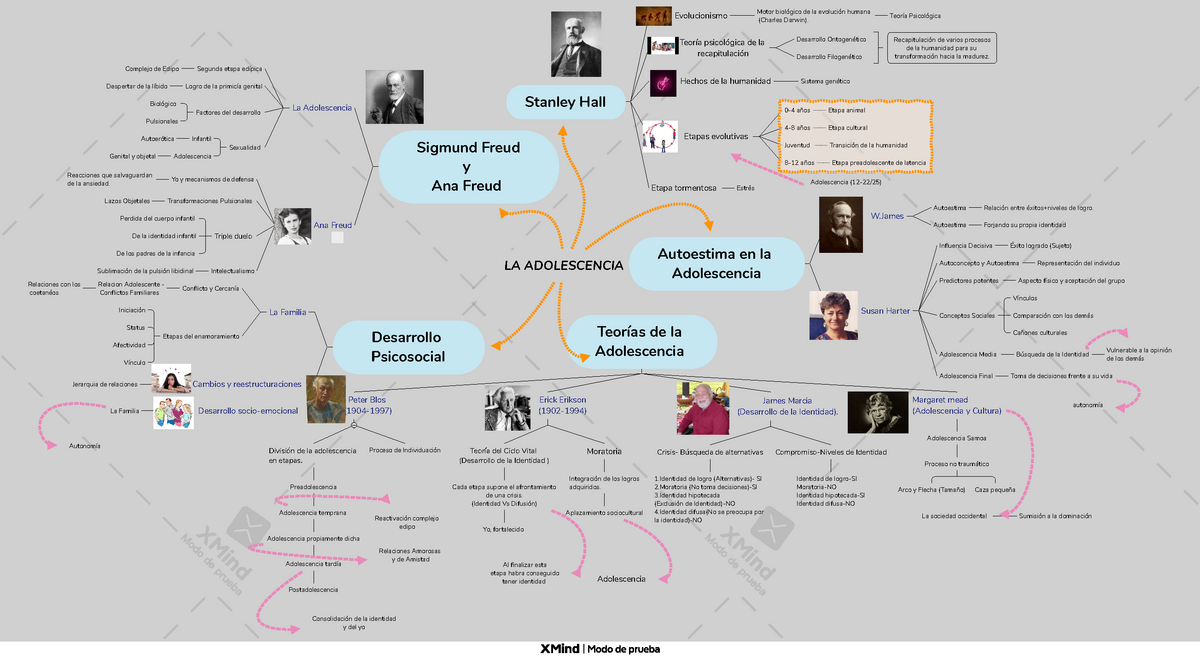 Mapa Mental (Adolescencia) - LA ADOLESCENCIA Autoestima en la Adolescencia  Susan Harter Influencia - Studocu