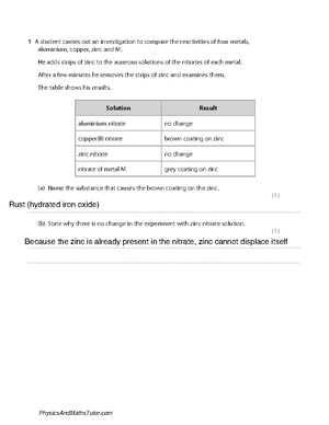 Aqa Gcse Chemistry Higher Paper 1 June 2022 - Jun2284621h01 Ib M Jun22 