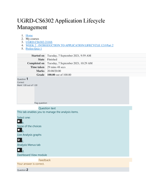 Pre-Final Quiz Of Application Lifecycle Management - UGRD-IT6206 ...