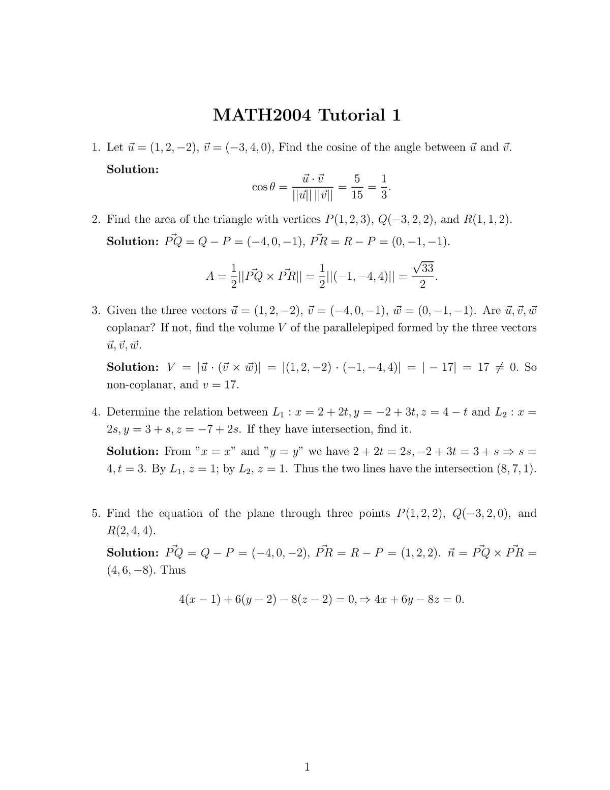 Math2004 Tut1 F19 Tutorial Studocu