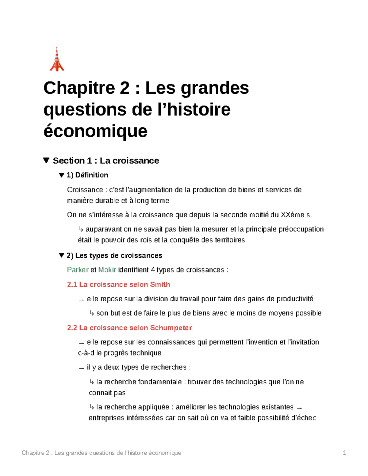 Chapitre 2 Les grandes questions de lhistoire conomique r Chapitre 2 Les grandes questions