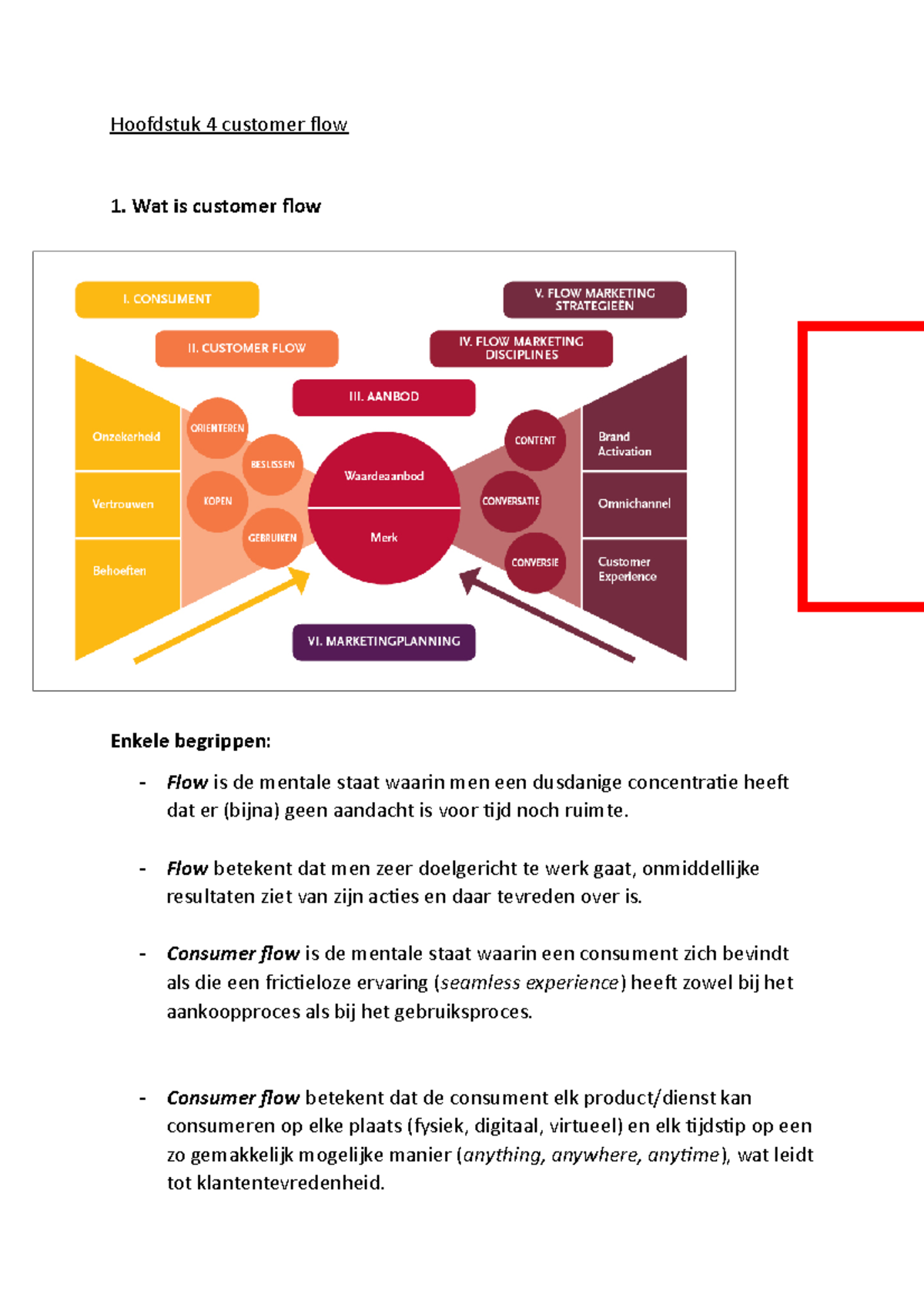 Hoofdstuk 4 customer flow - Hoofdstuk 4 customer low 1. Wat is customer ...