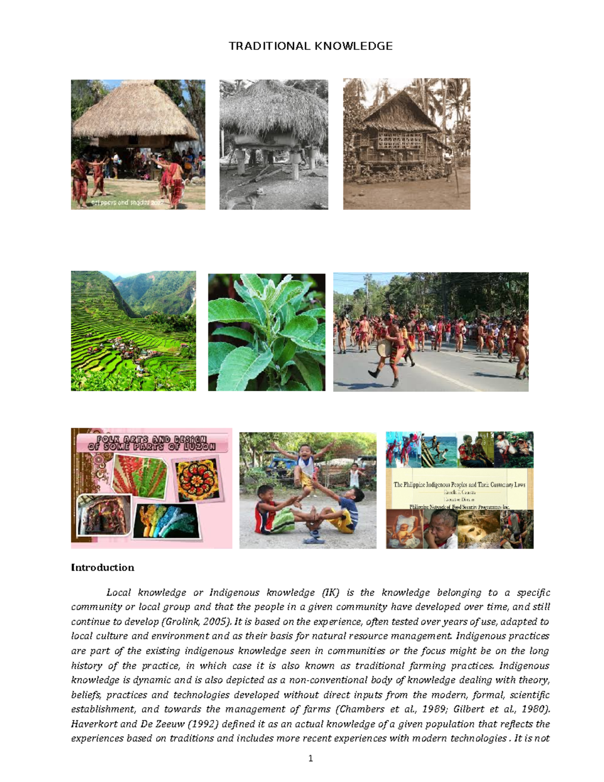 traditional knowledge thesis pdf