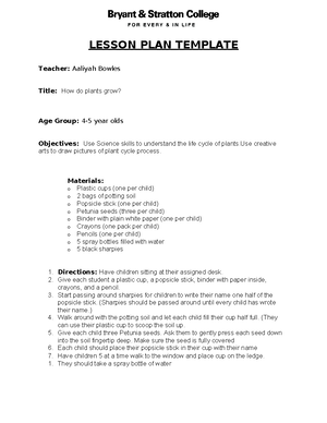 ECED104 - Portfolio Project Activity Plan Template - Portfolio project ...