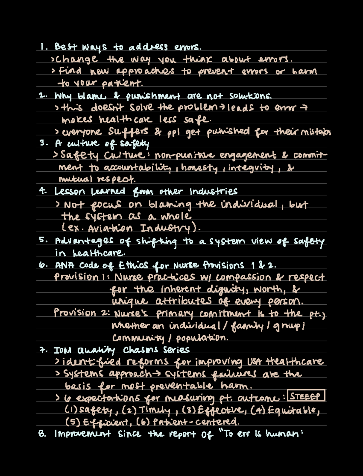 Quality and Safety Study Guide Quiz 1 Studocu