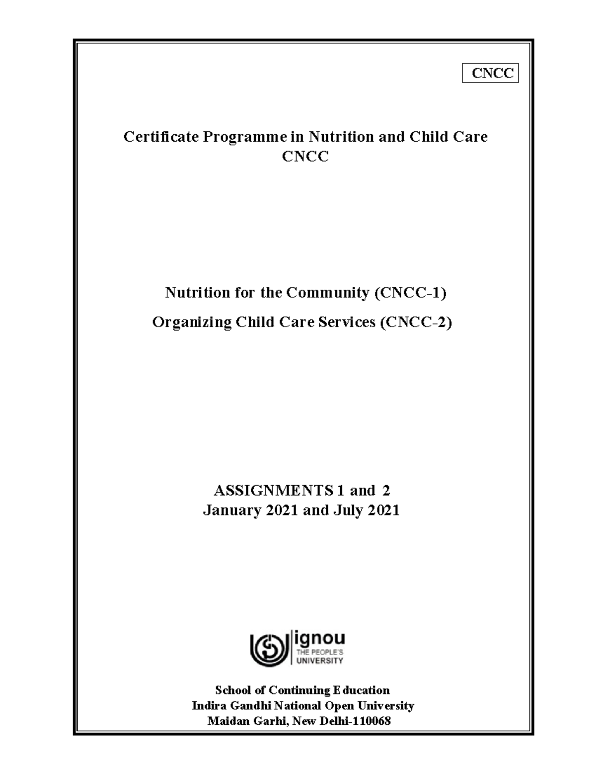 CNCC English Assignment 2021Final CNCC Certificate Programme in