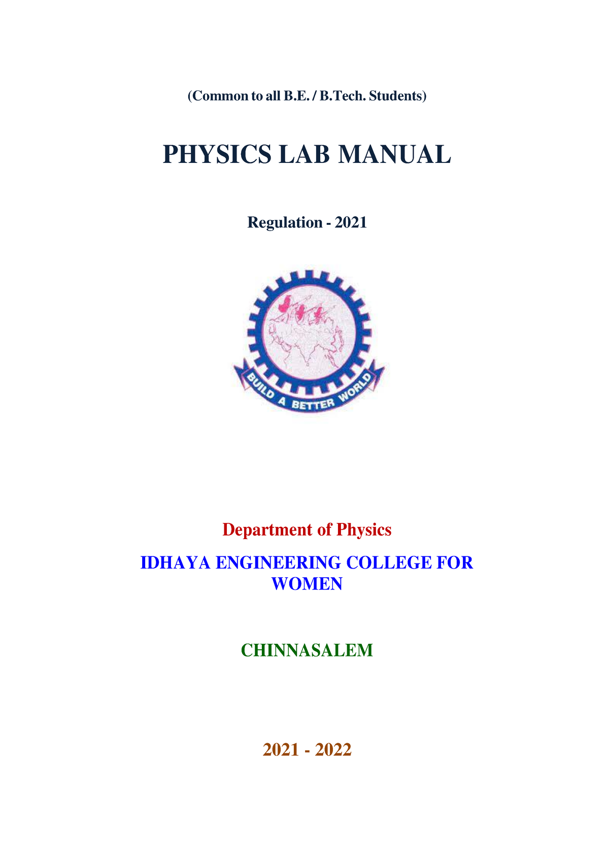 Physics Lab Manual 2021 2022 Common To All B B Students PHYSICS   Thumb 1200 1696 