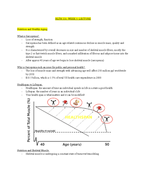 HLTH 331 WEEK 2 - Lecture - HLTH 331: WEEK 2 - LECTURE ENERGY BALANCE ...