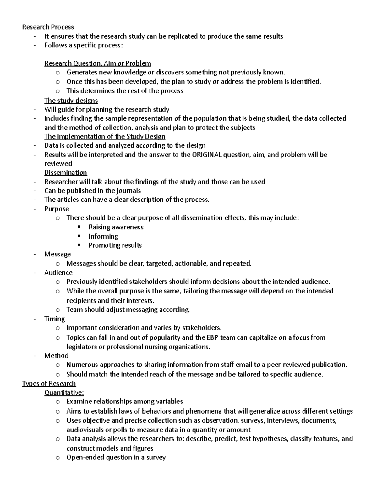 D219 Notes - Research Process - It ensures that the research study can ...