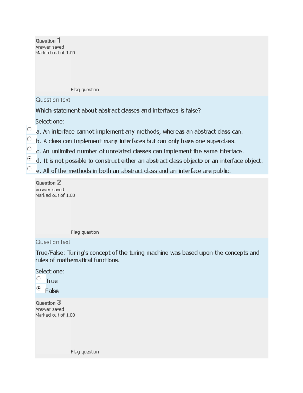 CPL Final Exam - Dh Sakjadhd Lask - Question 1 Answer Saved Marked Out ...