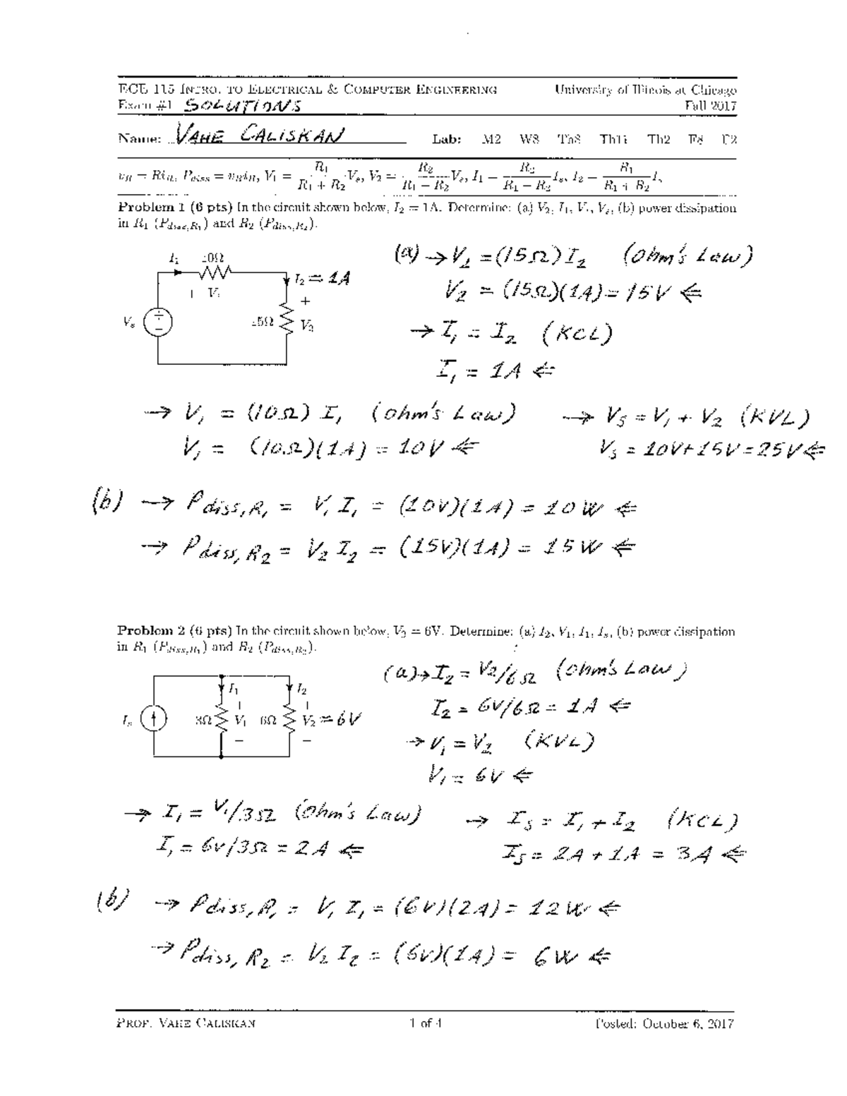 Spring 2018 Exam 1 Solution - ECE 115 - Studocu