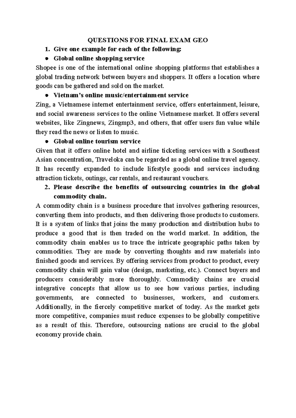 Questions Final EXAM GEO Official SEM 3 22 23 1 QUESTIONS FOR FINAL