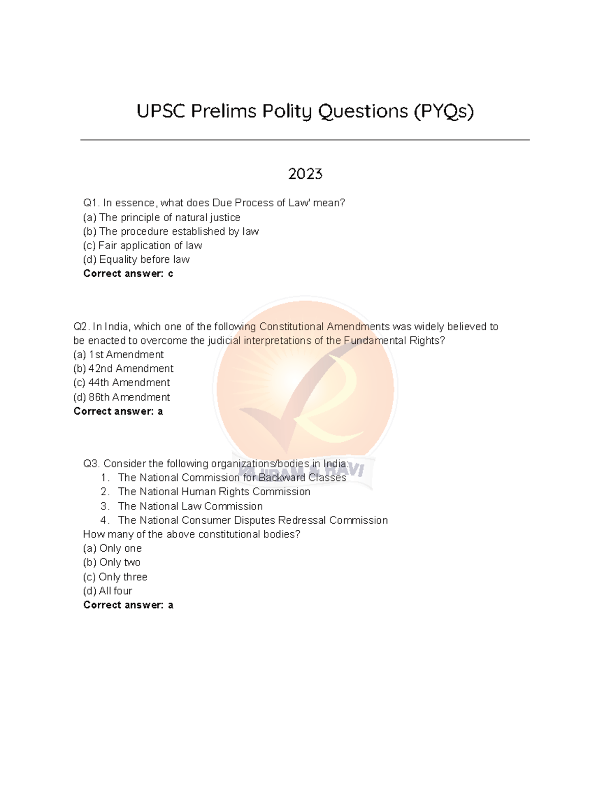 Polity prelims questions a5ffe5d551 - UPSC Prelims Polity Questions ...