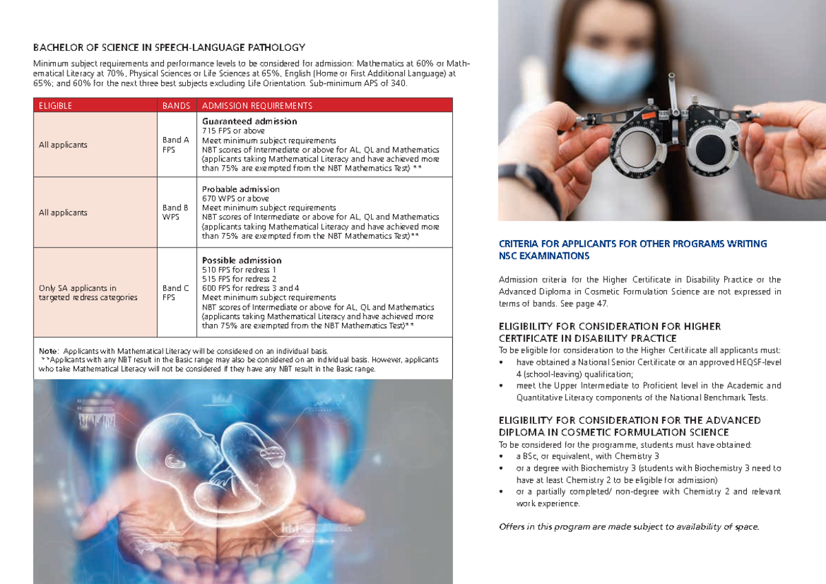 Ug prospectus 10-May-2024-47-50 - BACHELOR OF SCIENCE IN SPEECH ...