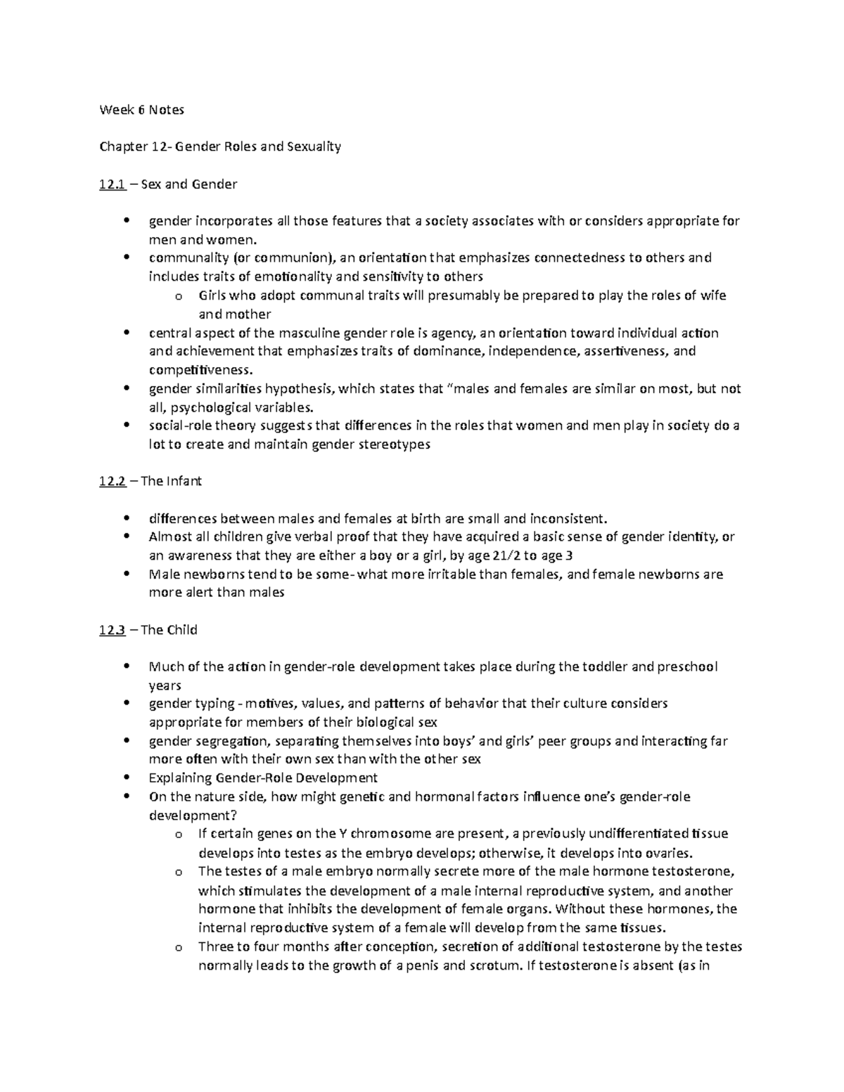 PSY 211 Module 6 Notes - psy 211 - SNHU - Studocu