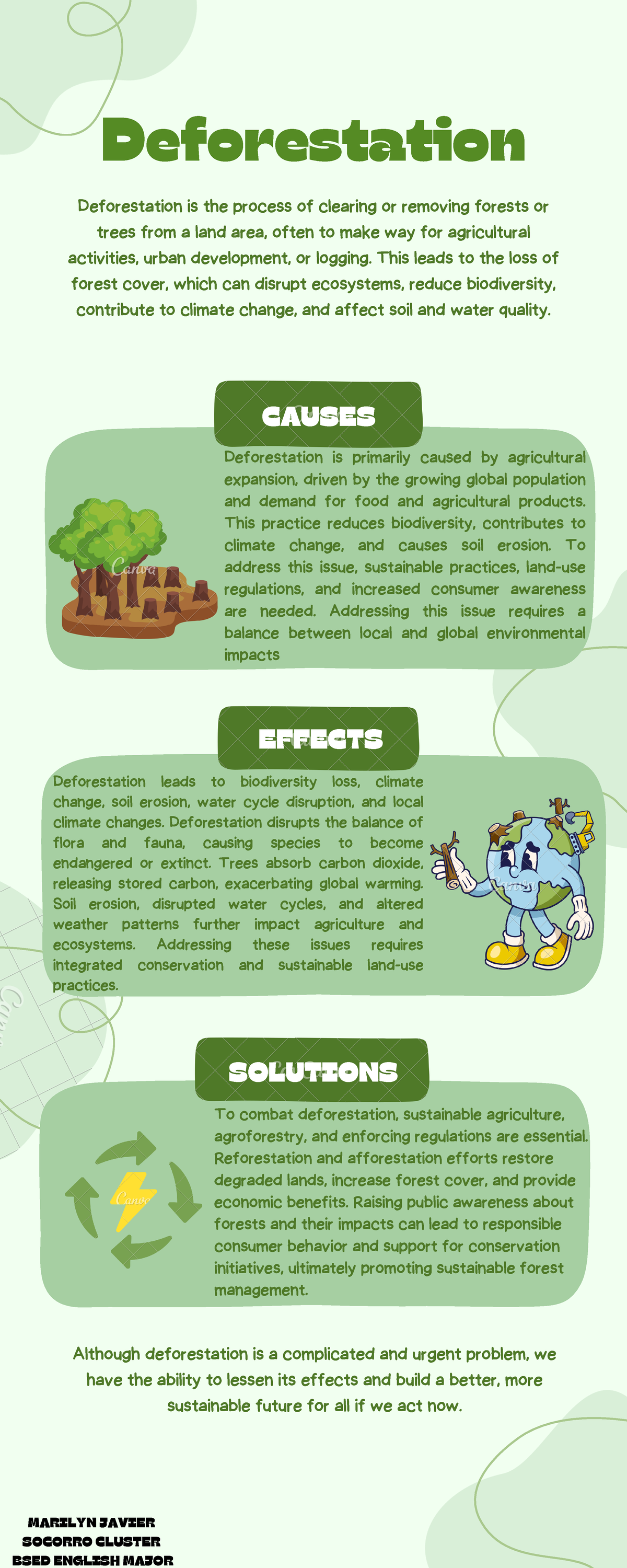 Deforestation - inforgraphics - Deforestation is primarily caused by ...
