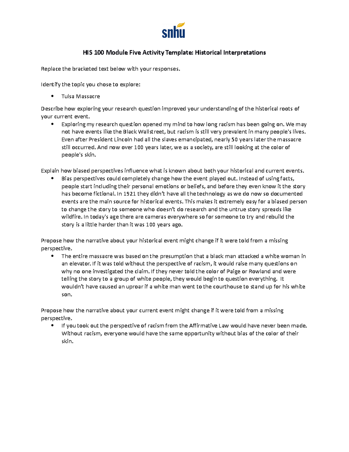 History 5 1 5 1 Assignment His 100 Module Five Activity Template History 5 1 5 1 Assignment His 100 Module Five Activity Template