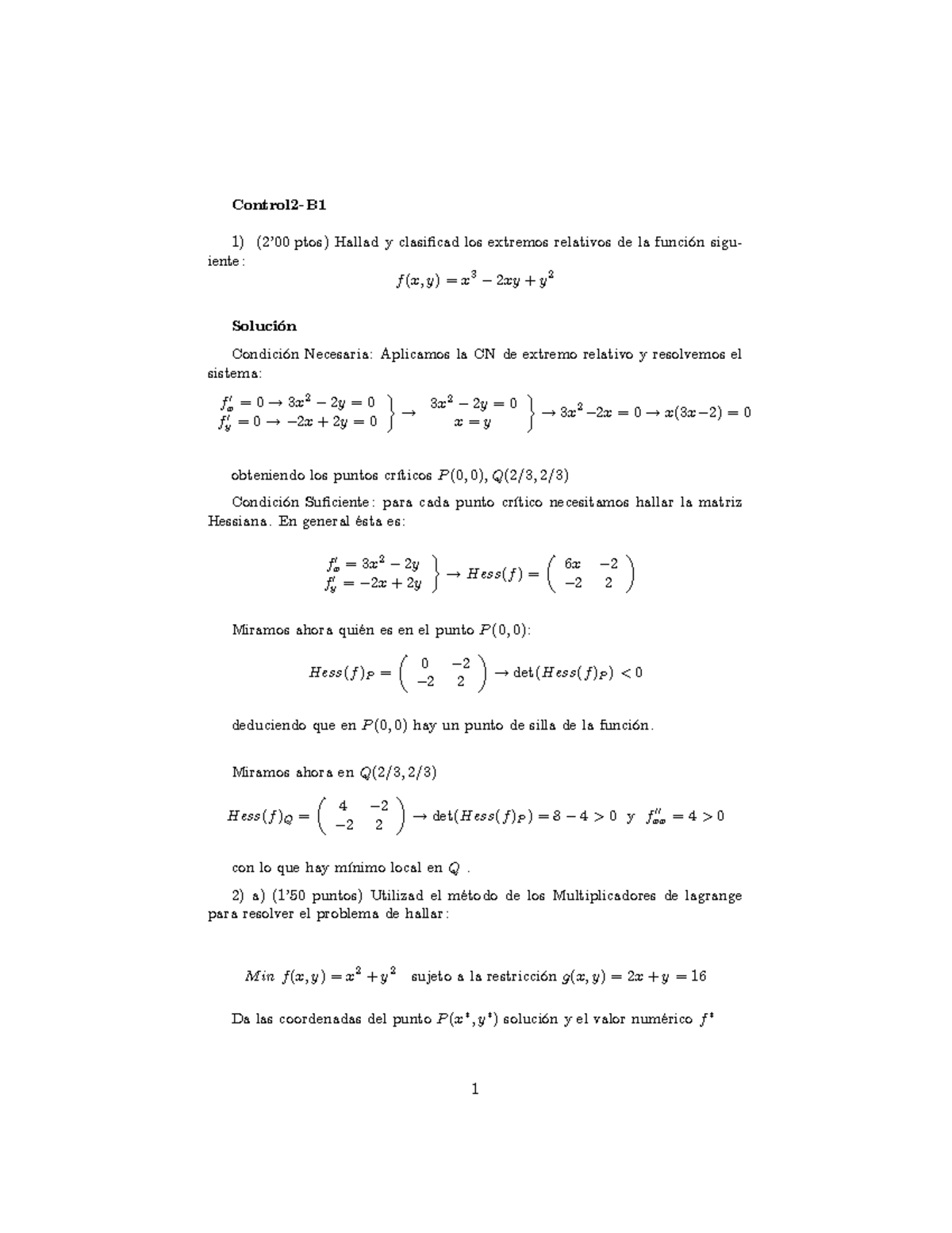 Control 2-B1 - El Segundo Parcial Que Hicimos ( Nos Puso El Examen Tal ...