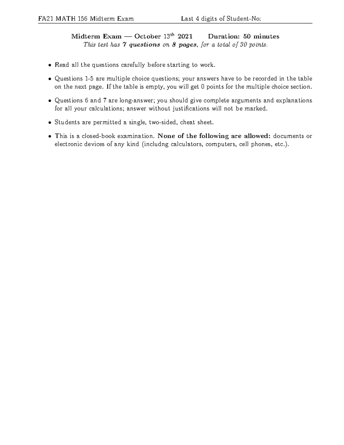 0ce2e5038809 de89f8f96c97dcf6f622 - Midterm Exam — October 13 th 2021 ...