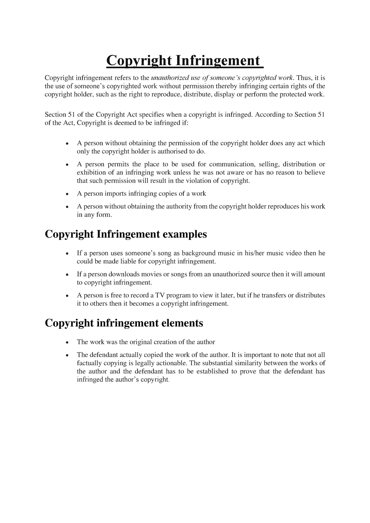 research topics on copyright infringement