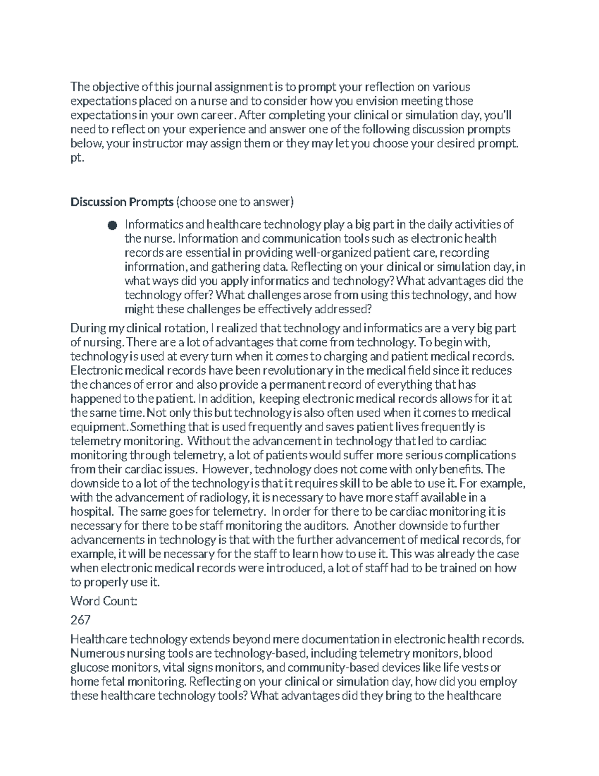 Med surge journal 8 - The objective of this journal assignment is to ...