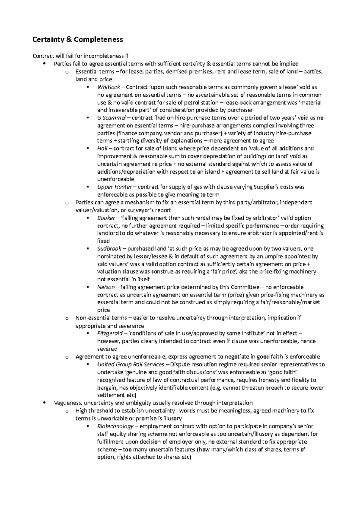 Contracts 1 Final - Certainty & Completeness Contract will fail for ...
