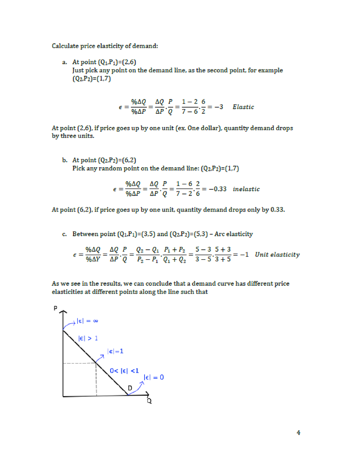 Calculating Price Elasticity Of Demand - ECON201 - ECON 201 - Studocu