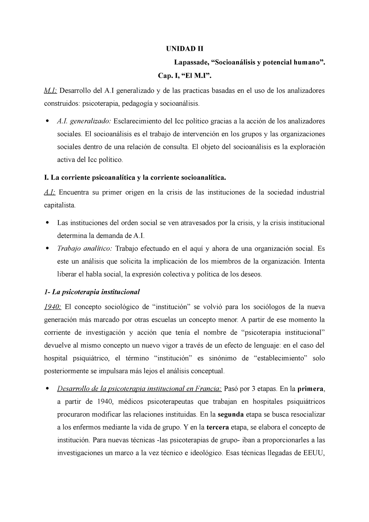 Unidad II - Resumen Completo Organizaciones E Instituciones B - UNIDAD ...