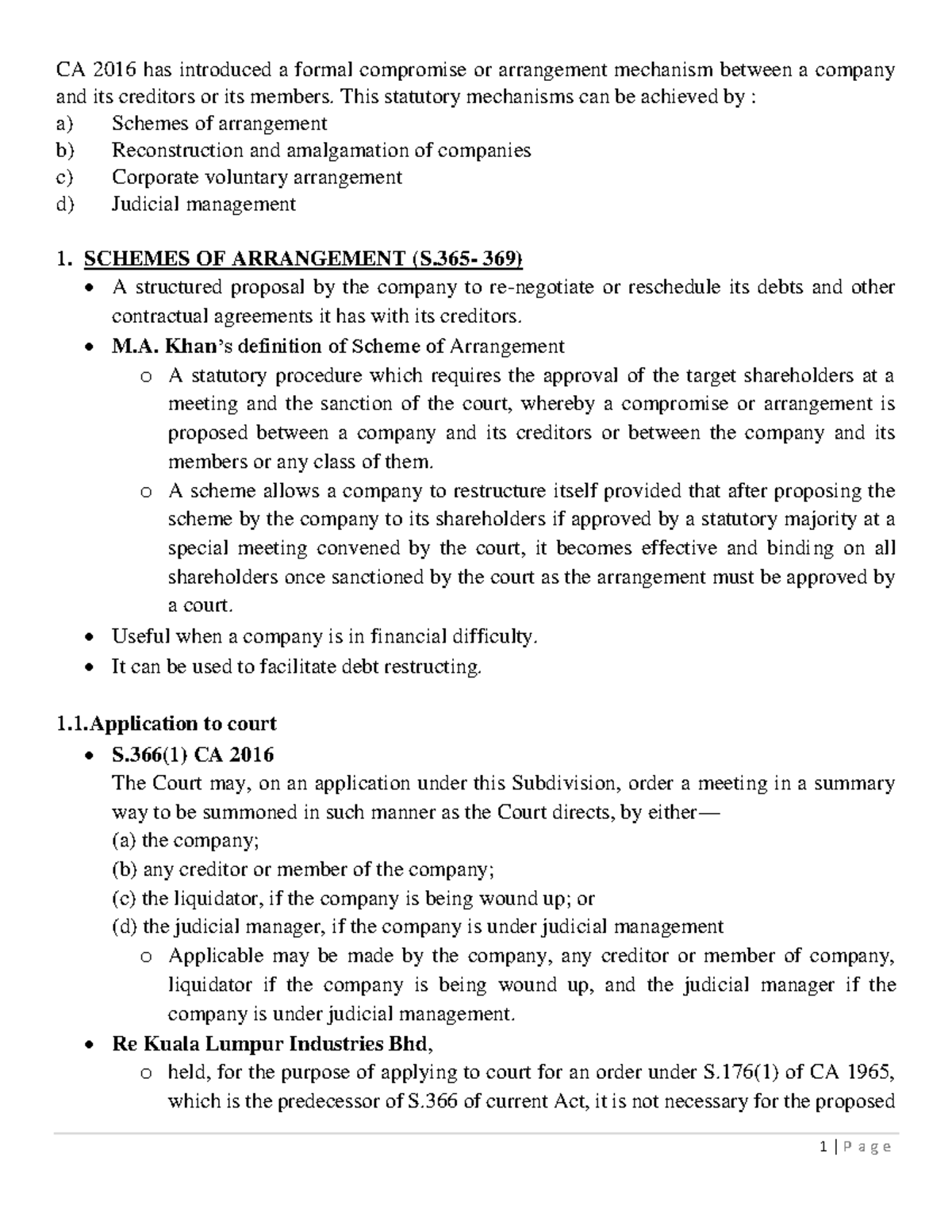 7. corporate rescue mechanism - CA 2016 has introduced a formal ...