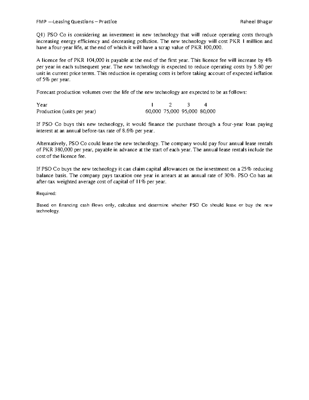 Leasing Practice Questions without ans - Warning: TT: undefined ...