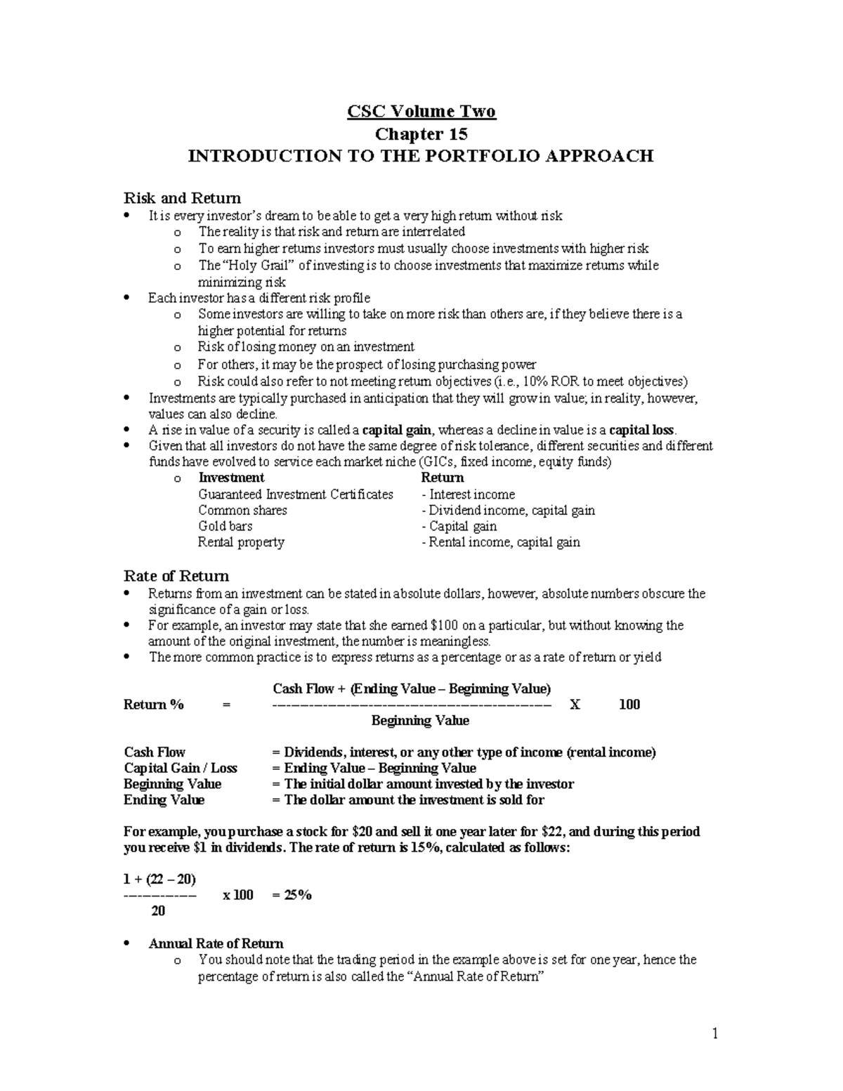 CSC Volume 2 (ch 15) 2022 - CSC Volume Two Chapter 15 INTRODUCTION TO ...