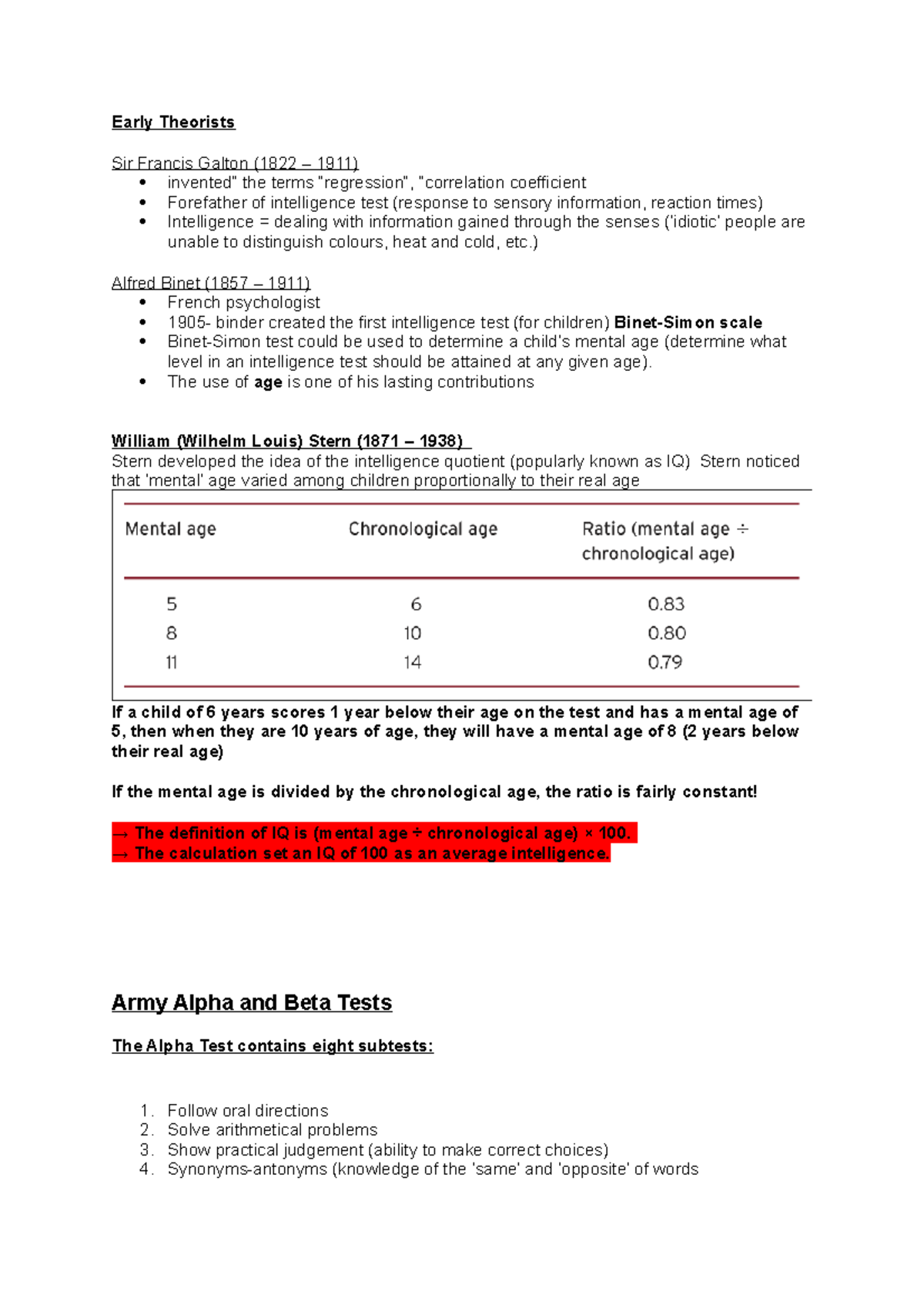 Intelligence 2 ) Alfred (1857 1911) French psychologist 1905