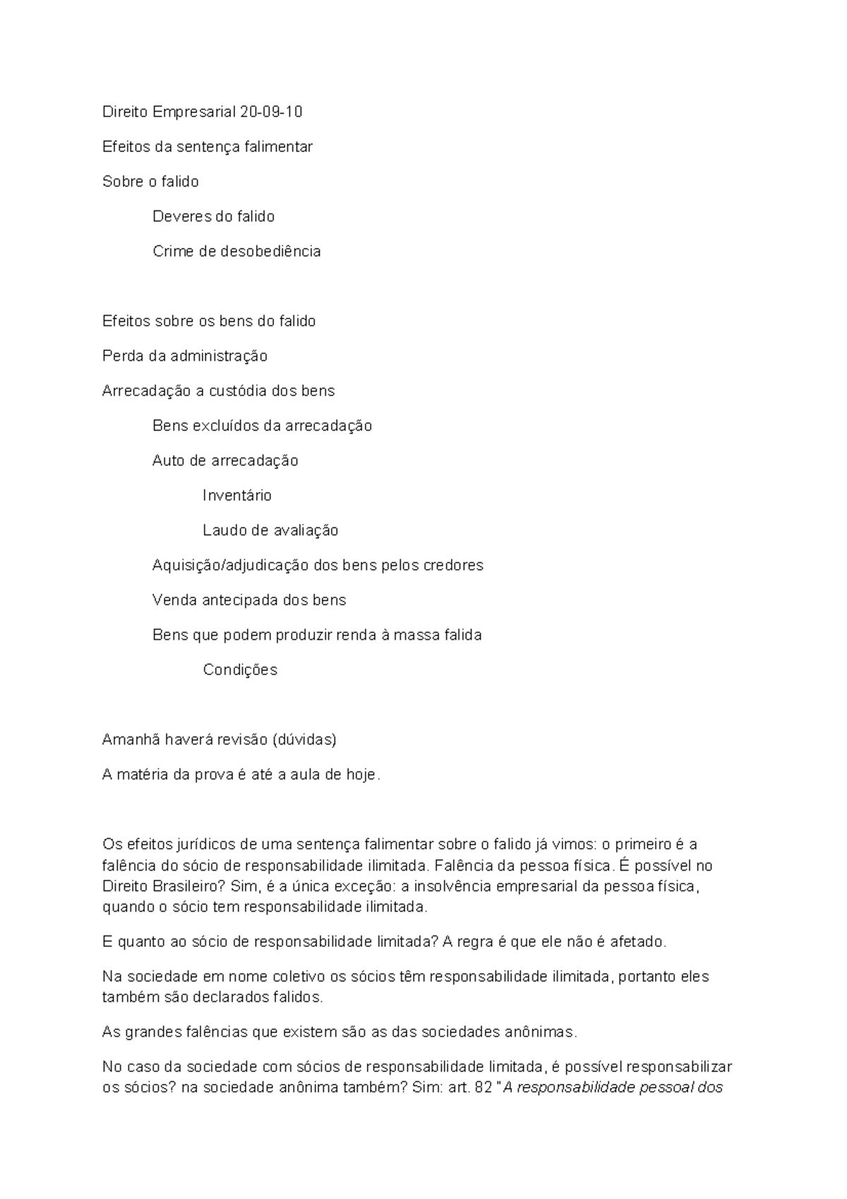 16 Direito Empresarial - Os efeitos jurídicos de uma sentença ...