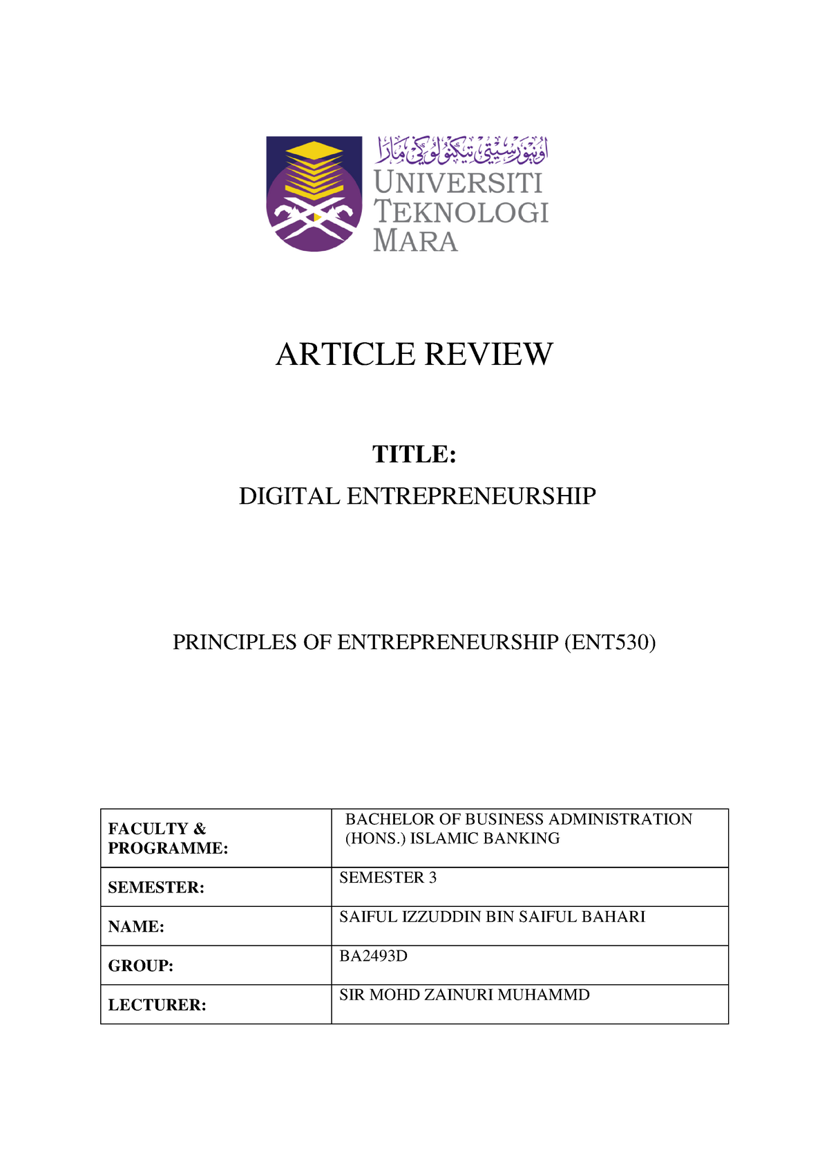 opm530 individual assignment 2 article review