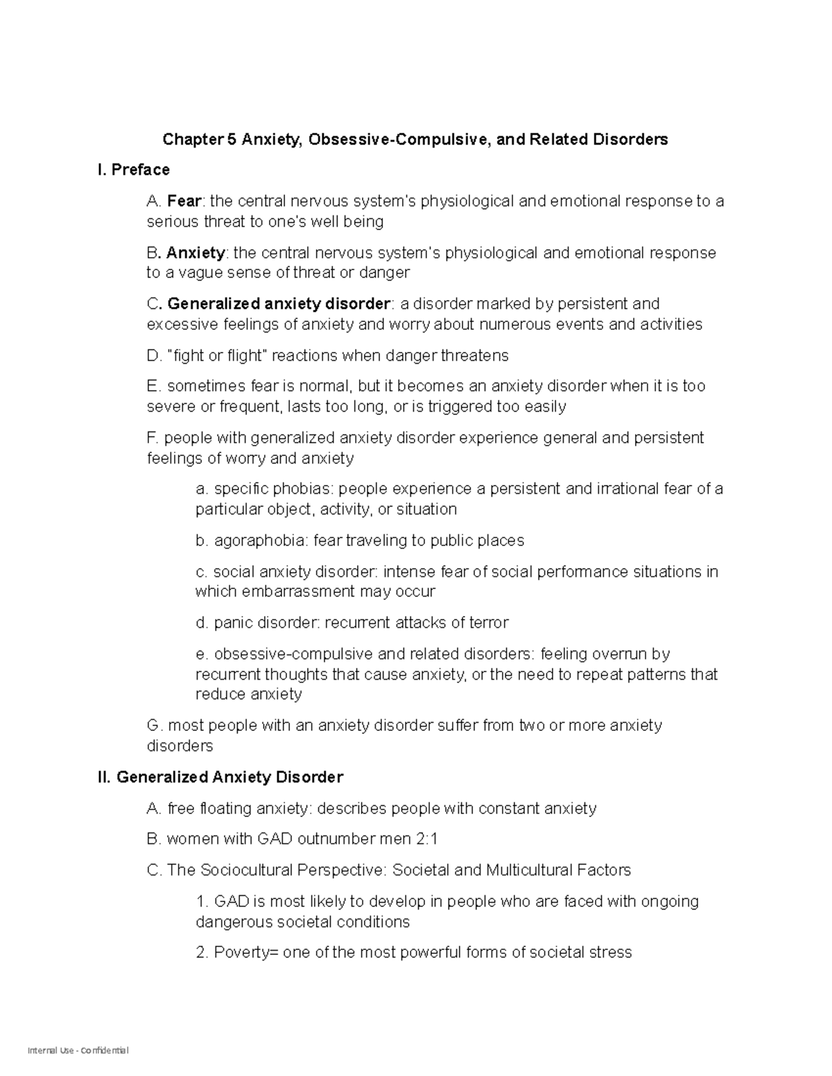 Chapter 5-Anxiety-Obsessive Compulsive-Related Disorders - Chapter 5 ...