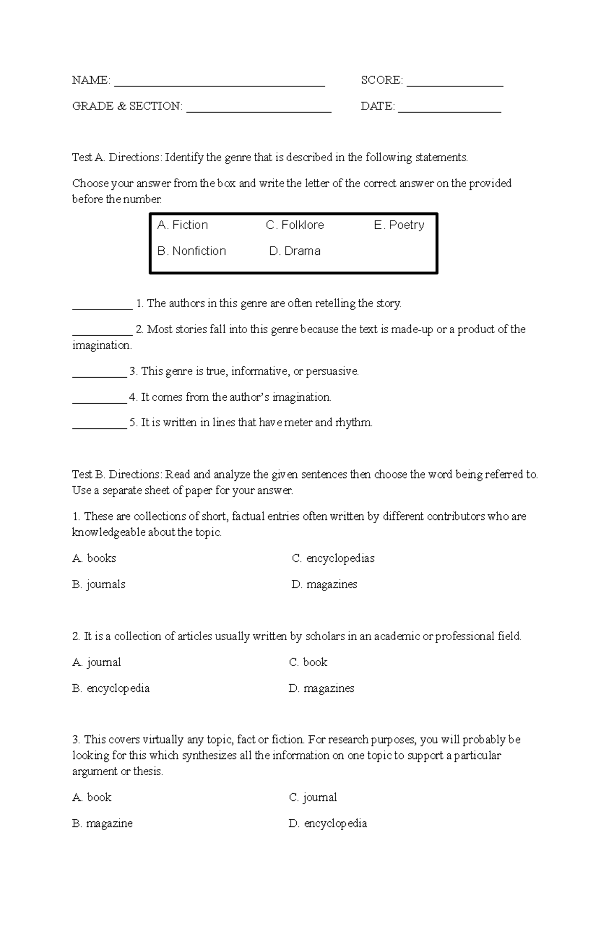 G7 Worksheet - asasasasa - NAME ...