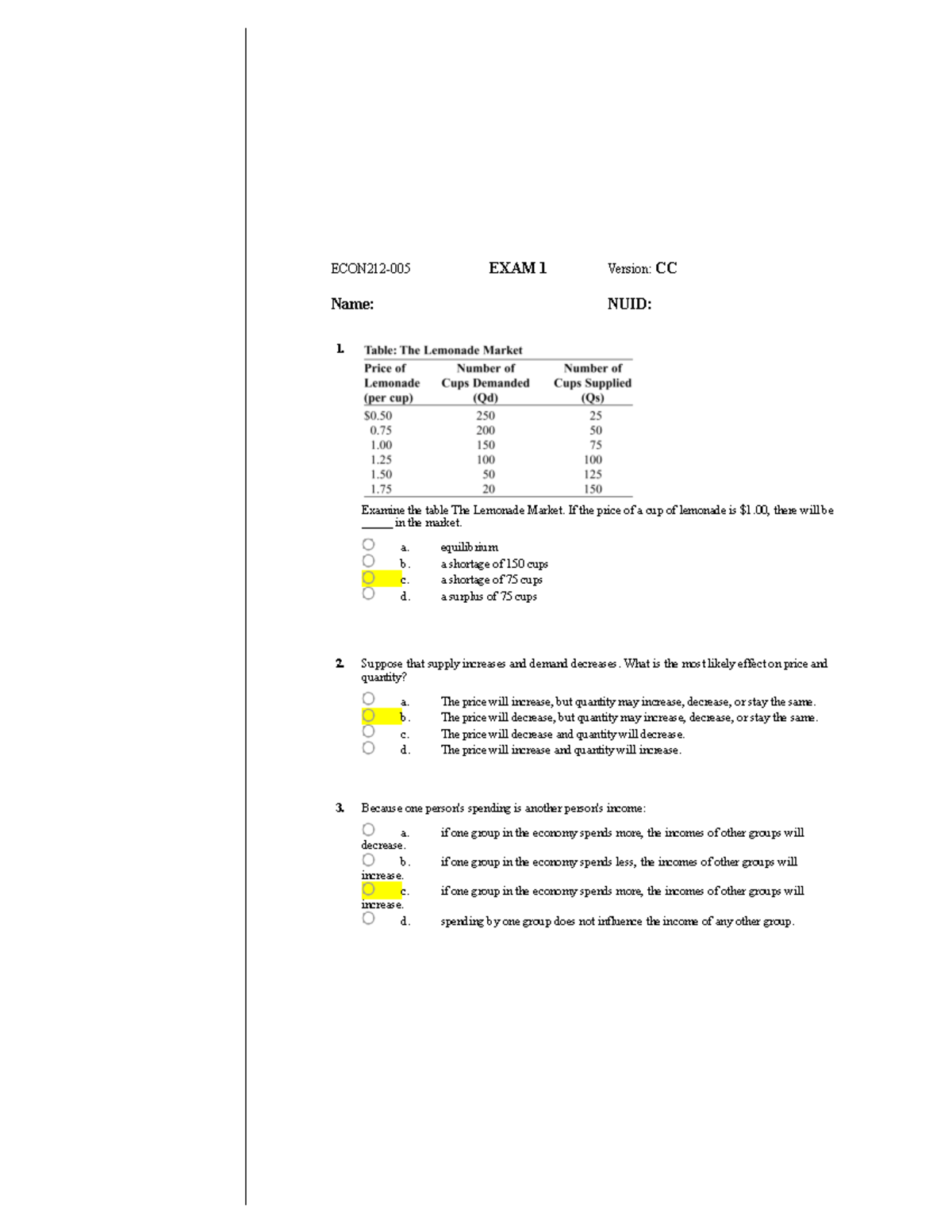 Exam1 CC - This Is A Test With Answers That Can Be Used To Study ...