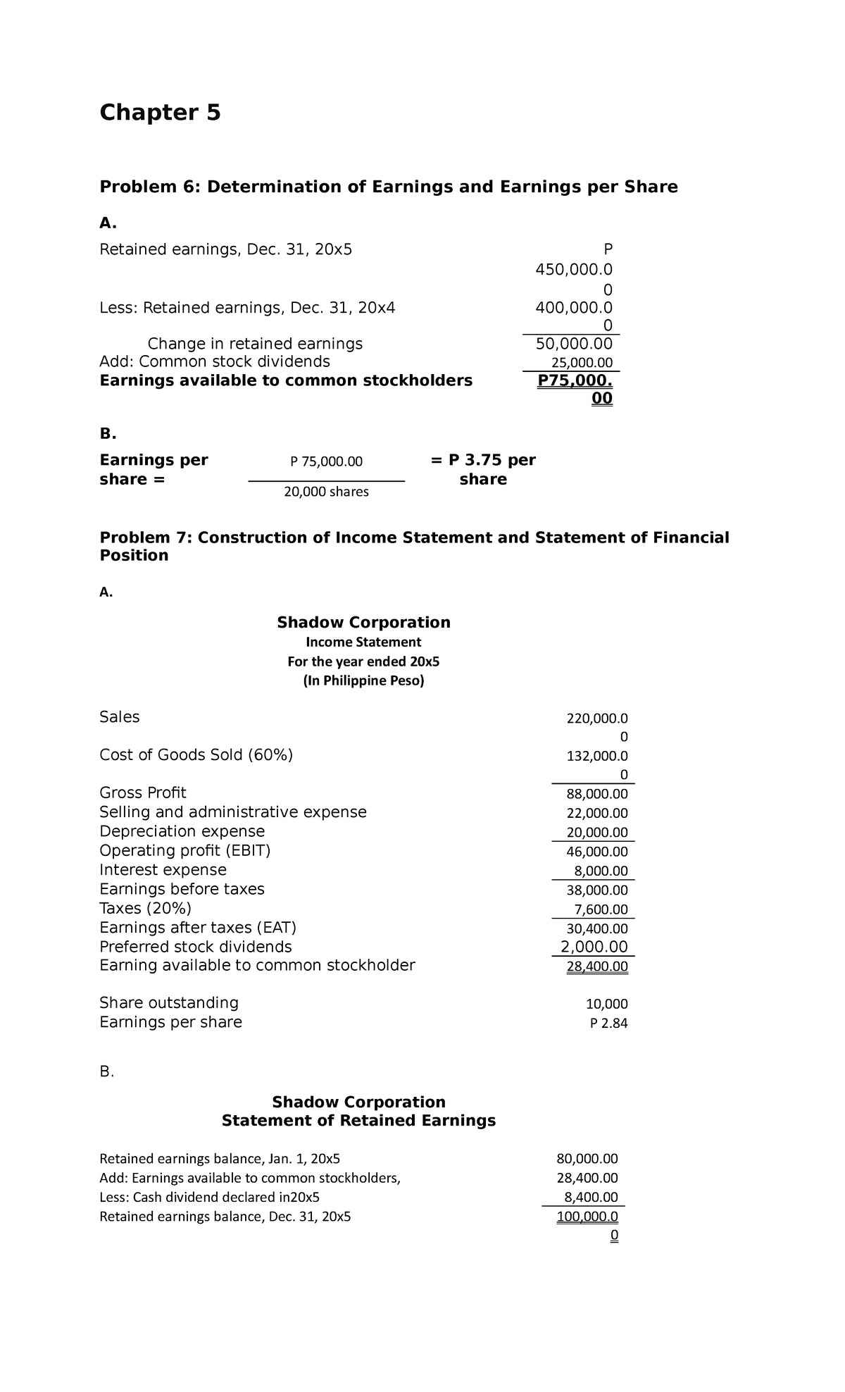 chapter 5 problem solving with financial models answer key