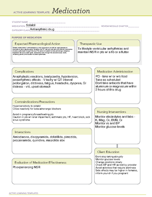 bumetanide ATI Med Card - ACTIVE LEARNING TEMPLATES Medication STUDENT ...