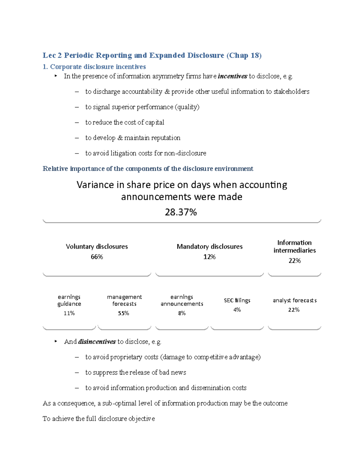 Lec 2 Periodic Reporting and Expanded Disclosure - Corporate disclosure ...