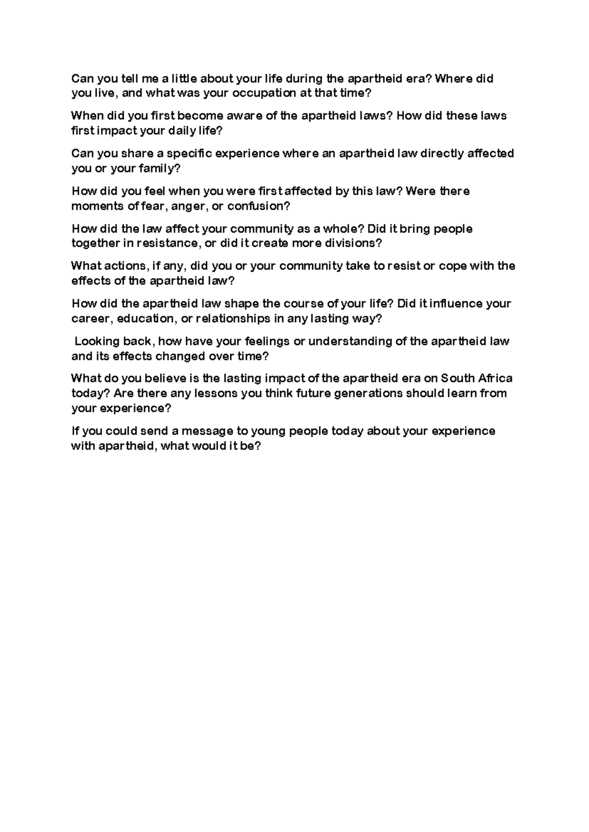 Interview questions Information Can you tell me a little about your