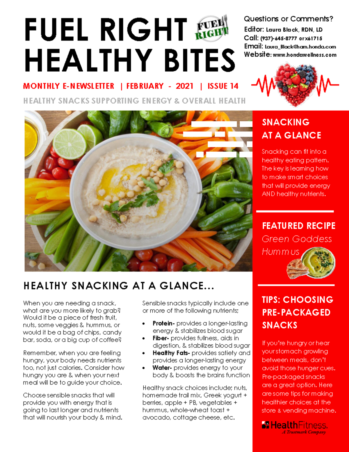 Healthy Bites Nutrition Newsletter February 2021 - FUEL RIGHT HEALTHY ...
