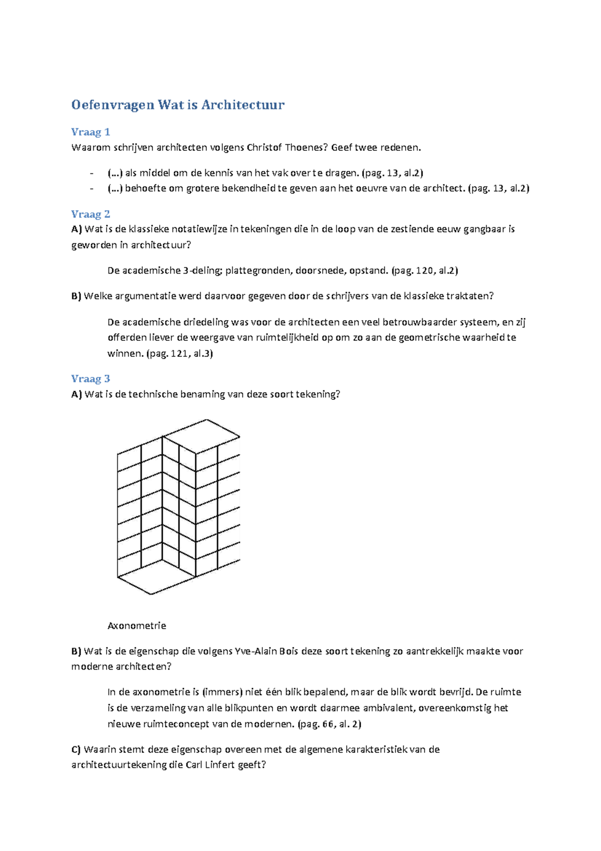 Oefenvragen Met Antwoorden - Oefenvragen Wat Is Architectuur Vraag 1 ...