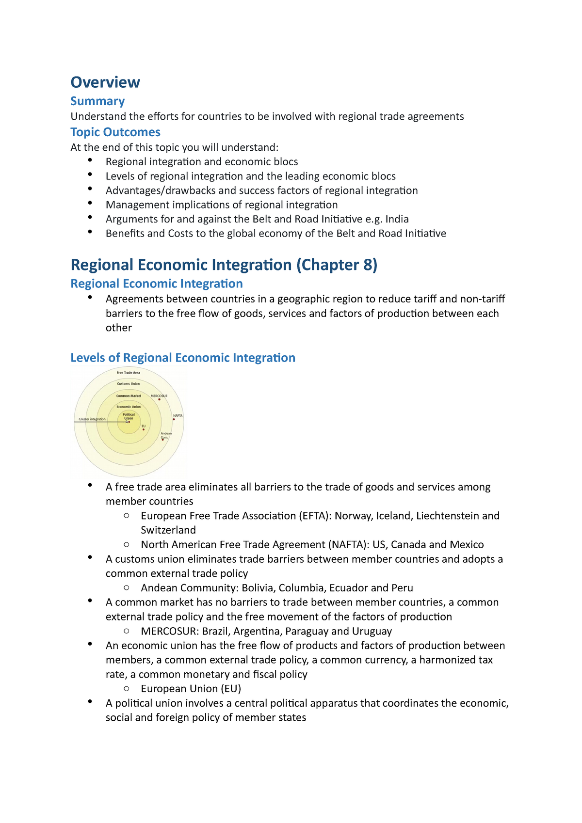 global economic integration essay brainly