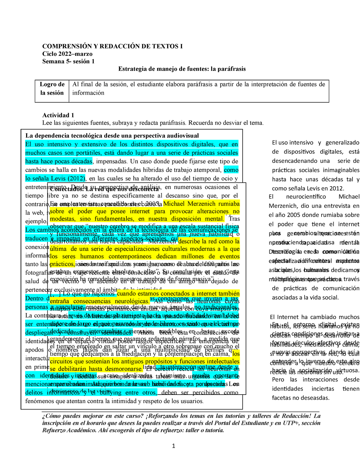 S05.s1 - Resolver Ejercicio - COMPRENSIÓN Y REDACCIÓN DE TEXTOS I Ciclo ...