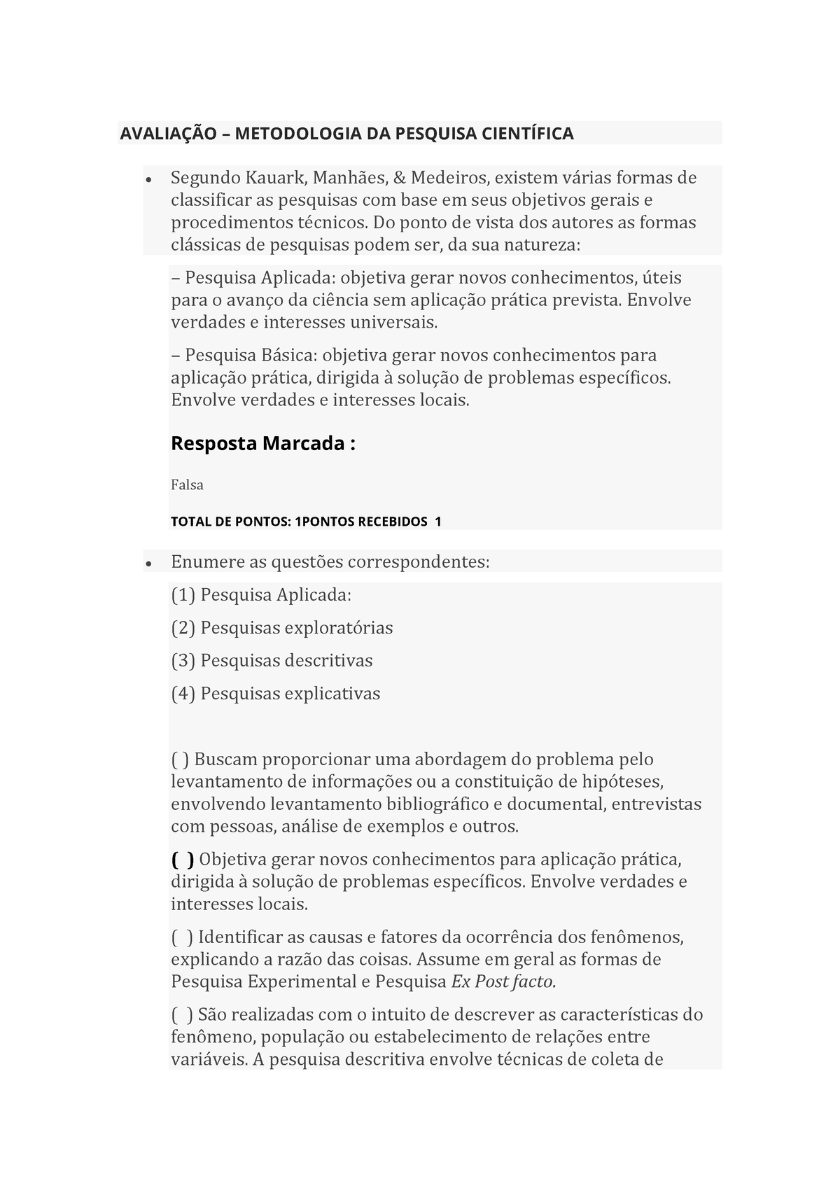 Avaliação Metodologia Da Pesquisa Científica Faveni AvaliaÇÃo Metodologia Da Pesquisa 0927