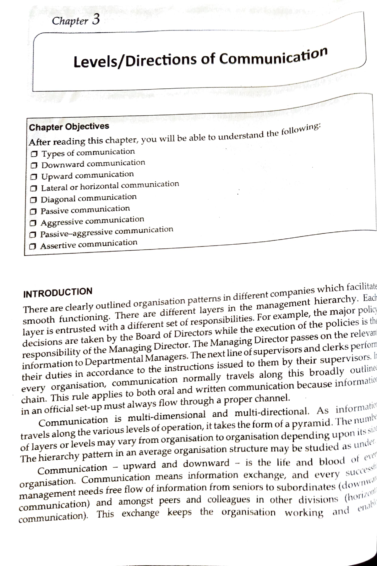 Unit 1 - Ch 3,4 - Notes - Chapter 3 Levels/Directions Of Communication ...