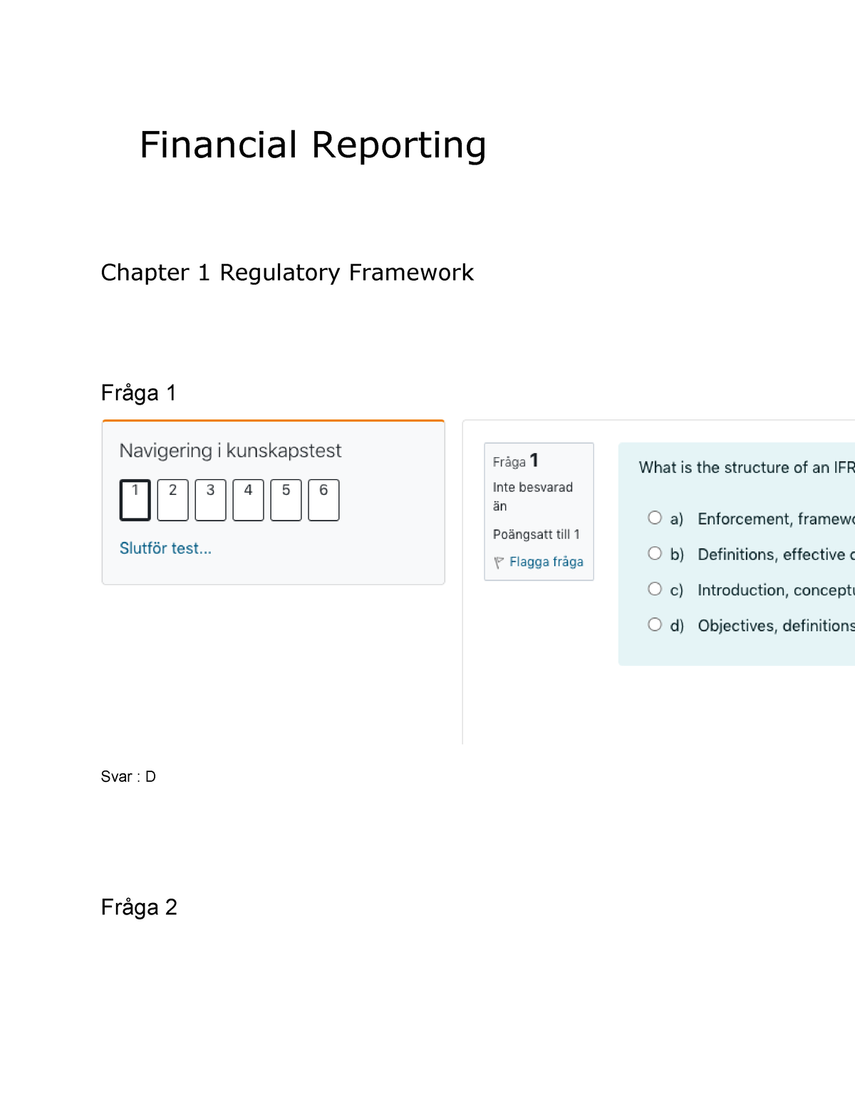 Financial Reporting - FR - Financial Reporting Chapter 1 Regulatory ...