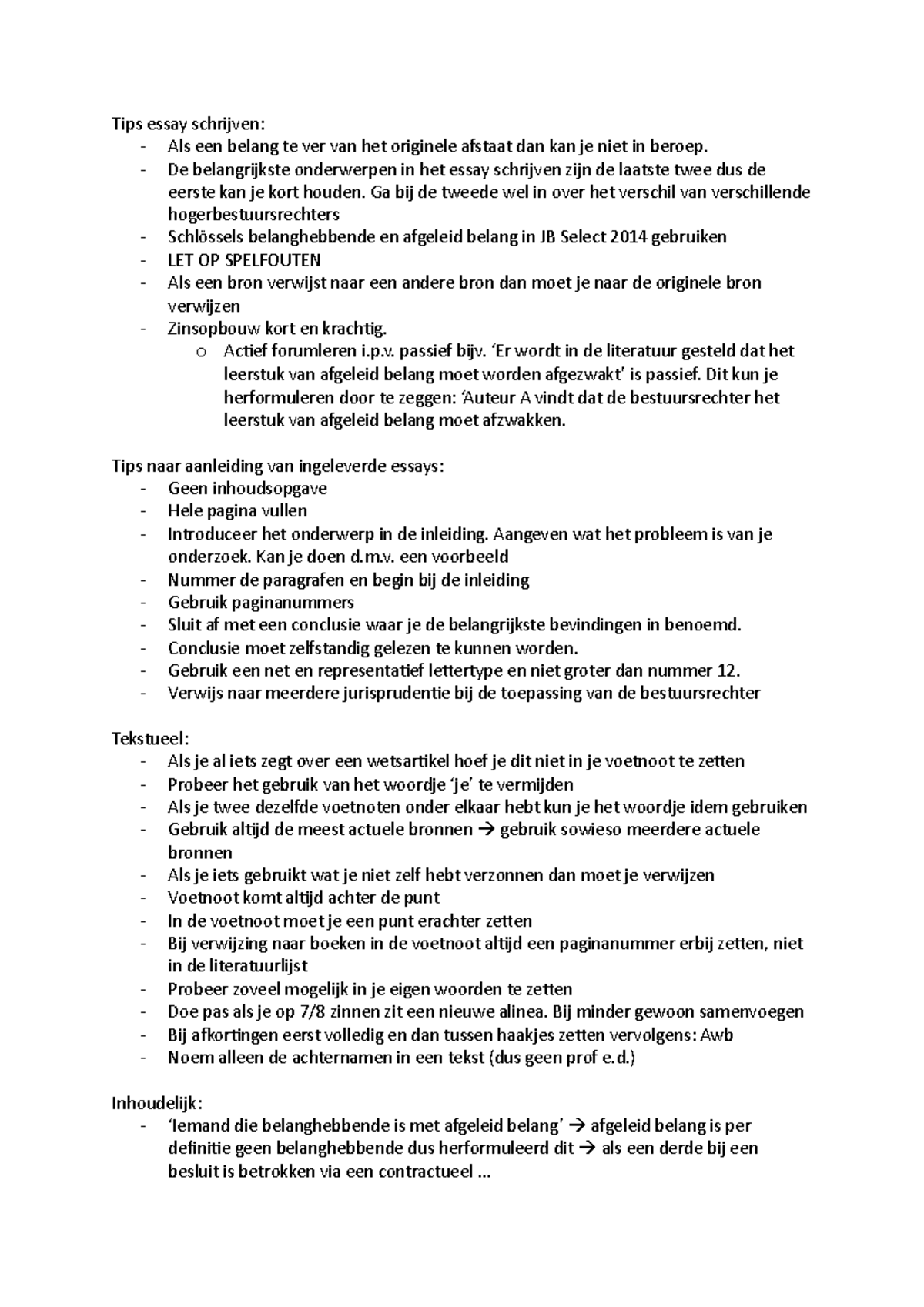 essay schrijven tips